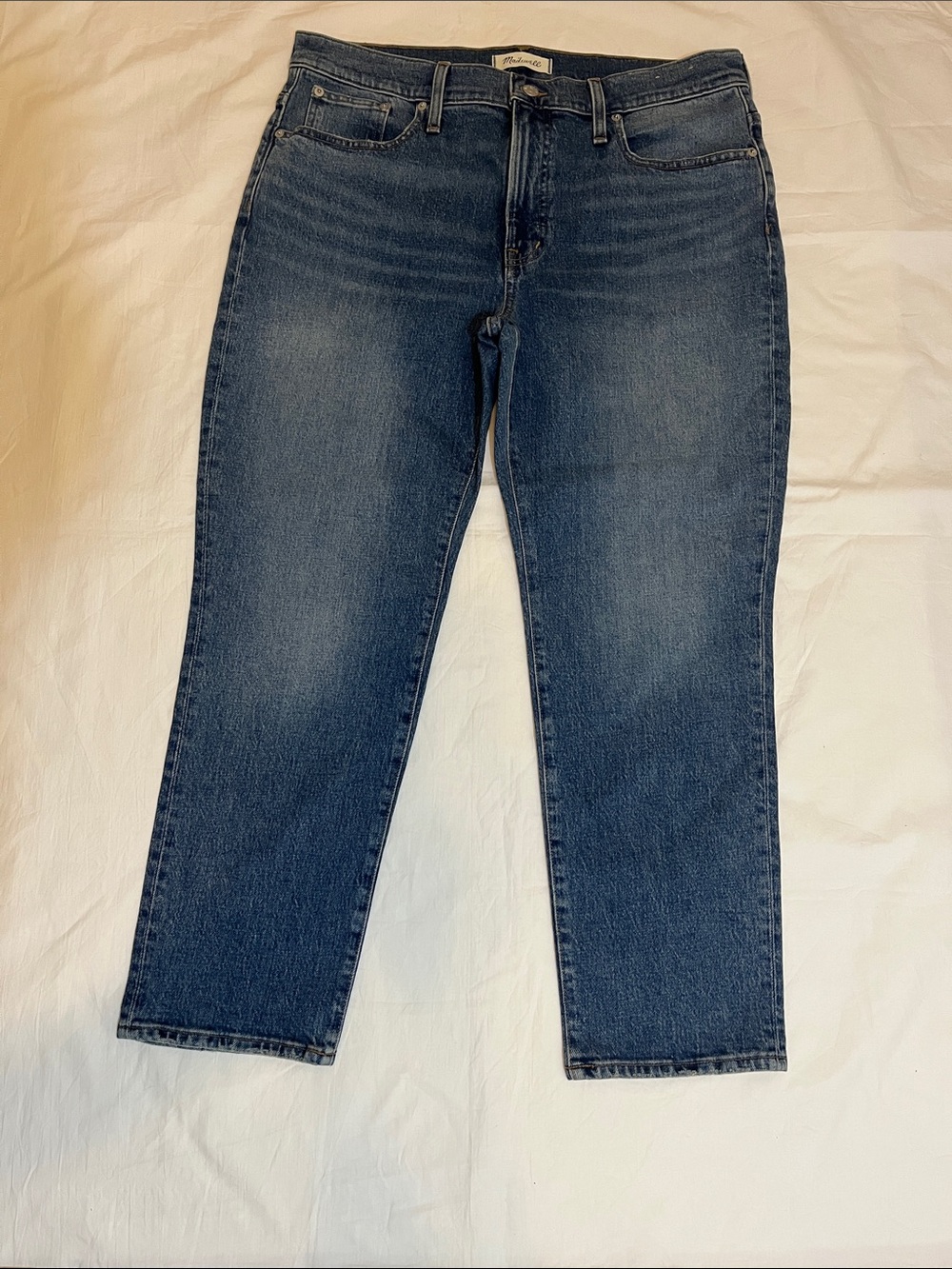 Madewell NWTThe Perfect Vintage Jean Straight Leg Jeans in Mid Blue Wash Size 32
